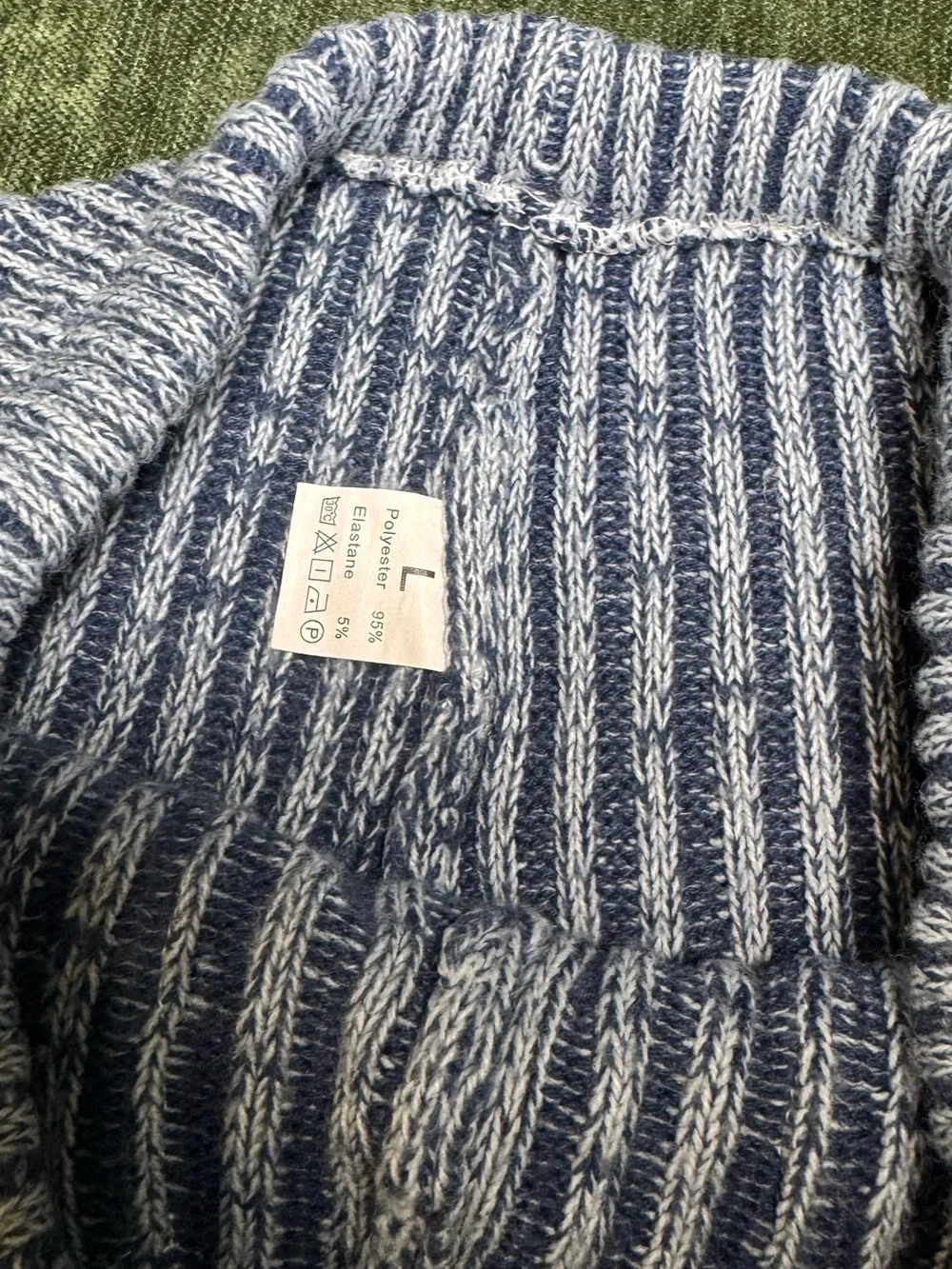 Striped Knit Halter Lounge Set in Navy and Cream